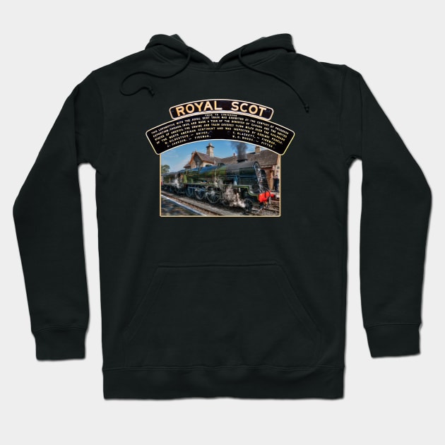 LMS Royal Scot and Nameplate Hoodie by SteveHClark